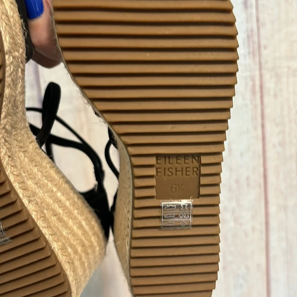 NWOT Eileen Fischer Wanda Tumbled Nubuck Espadrille